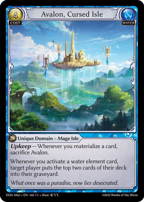 (FOIL) Avalon, Cursed Isle - Dawn of Ashes Alter Edition (DOA Alter)