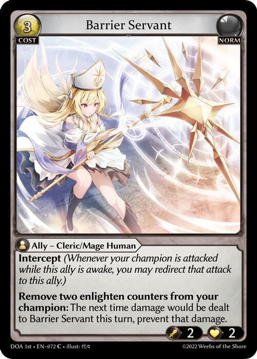 (FOIL) Barrier Servant - Dawn of Ashes 1st Edition (DOA 1st)