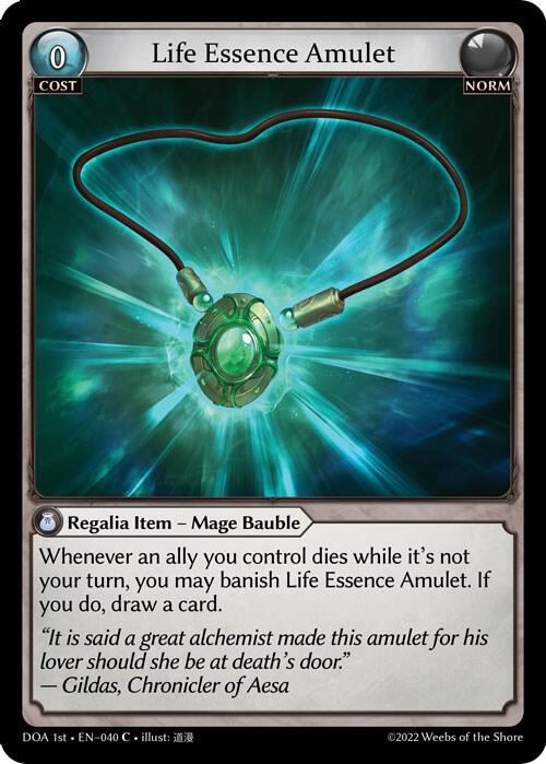 (FOIL) Life Essence Amulet - Dawn of Ashes 1st Edition (DOA 1st)
