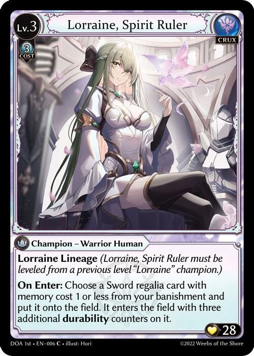 Lorraine, Spirit Ruler - Dawn of Ashes 1st Edition (DOA 1st)