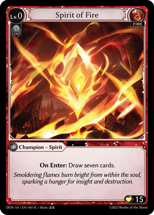 Spirit of Fire - Dawn of Ashes 1st Edition (DOA 1st)