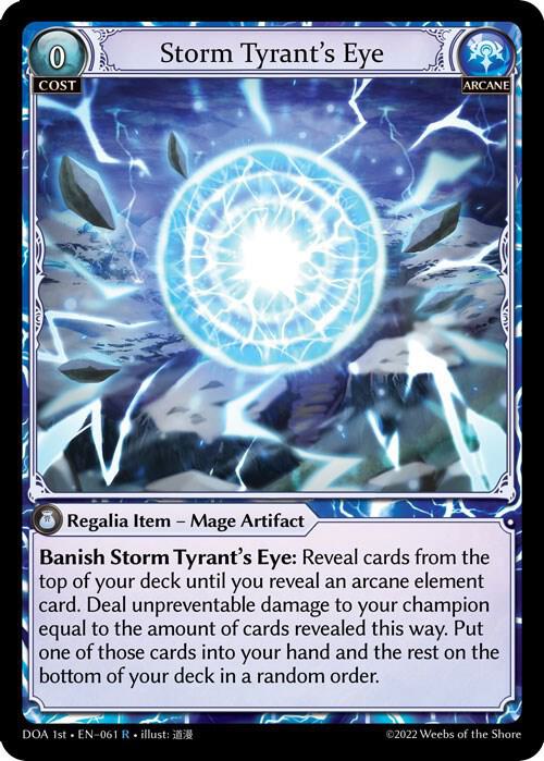 Storm Tyrant's Eye - Dawn of Ashes 1st Edition (DOA 1st)