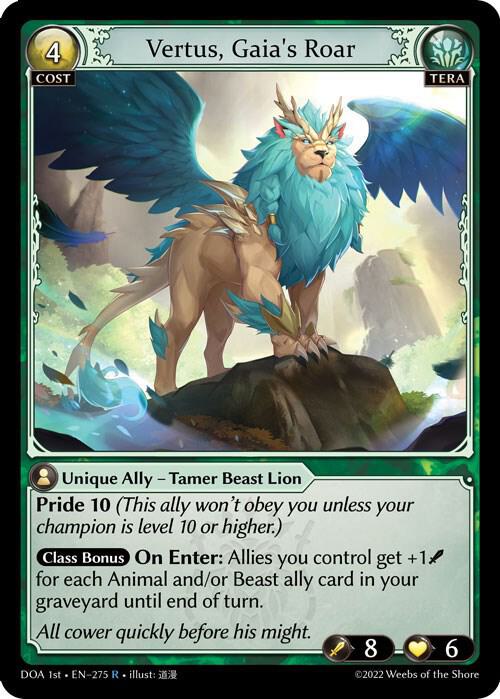 Vertus, Gaia's Roar - Dawn of Ashes 1st Edition (DOA 1st)