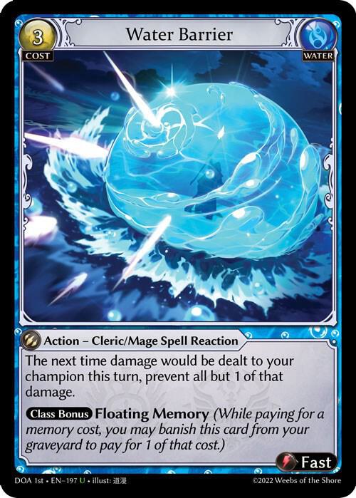 Water Barrier - Dawn of Ashes 1st Edition (DOA 1st)