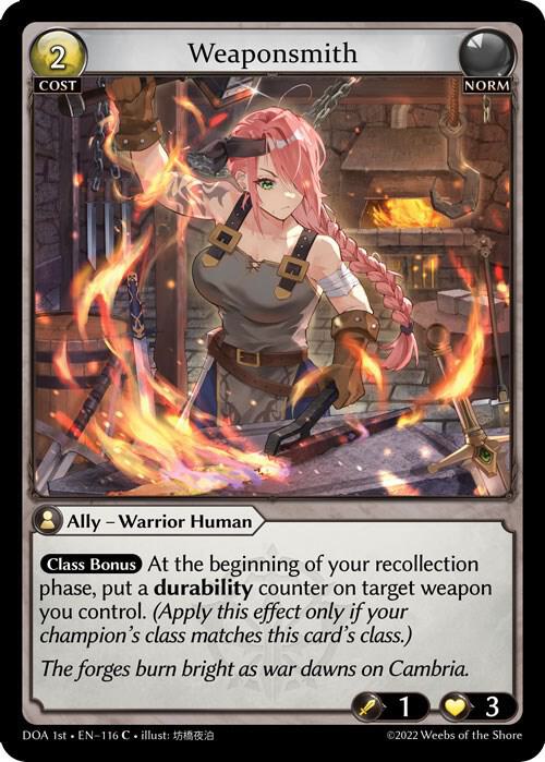 (FOIL) Weaponsmith - Dawn of Ashes 1st Edition (DOA 1st)