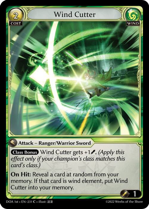 (FOIL) Wind Cutter - Dawn of Ashes 1st Edition (DOA 1st)