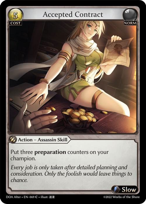 Accepted Contract - Dawn of Ashes Alter Edition (DOA Alter)