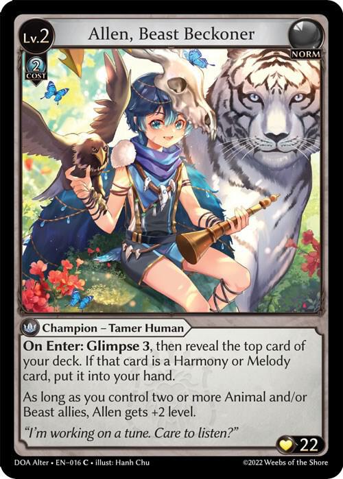 Allen, Beast Beckoner - Dawn of Ashes Alter Edition (DOA Alter)