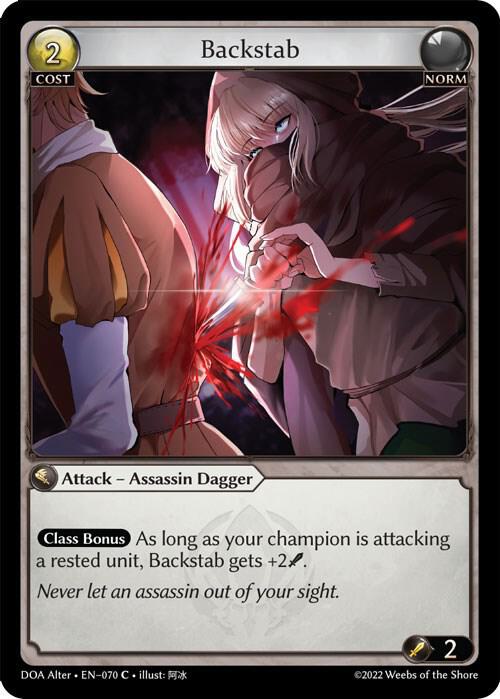 Backstab - Dawn of Ashes Alter Edition (DOA Alter)