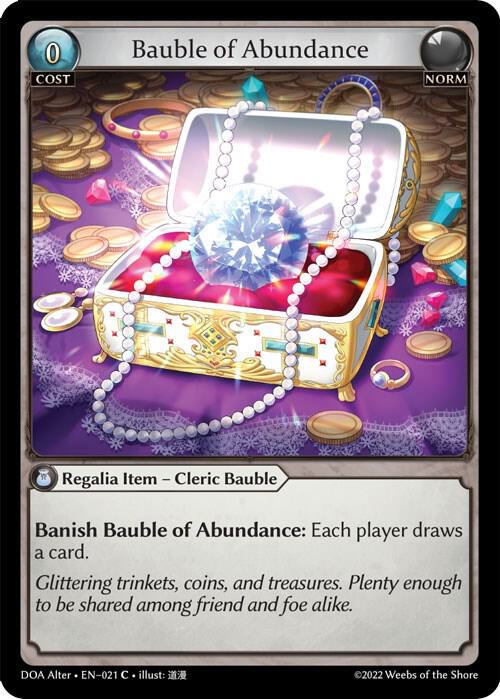Bauble of Abundance - Dawn of Ashes Alter Edition (DOA Alter)