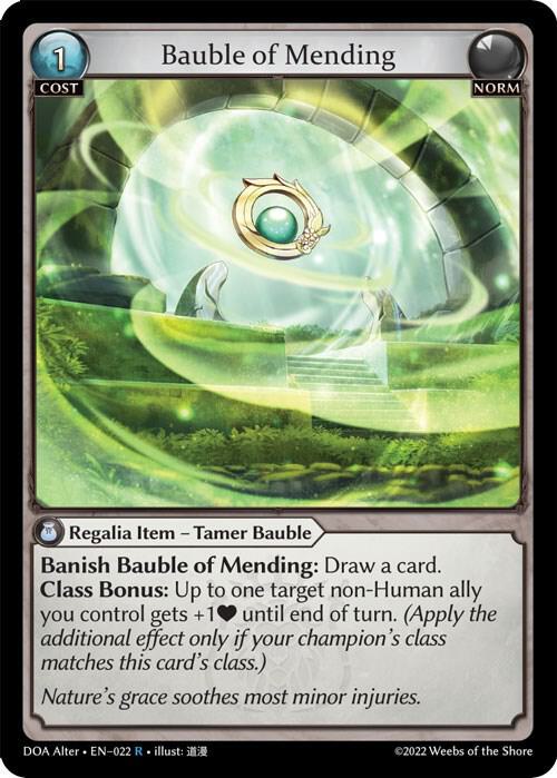 (FOIL) Bauble of Mending - Dawn of Ashes Alter Edition (DOA Alter)