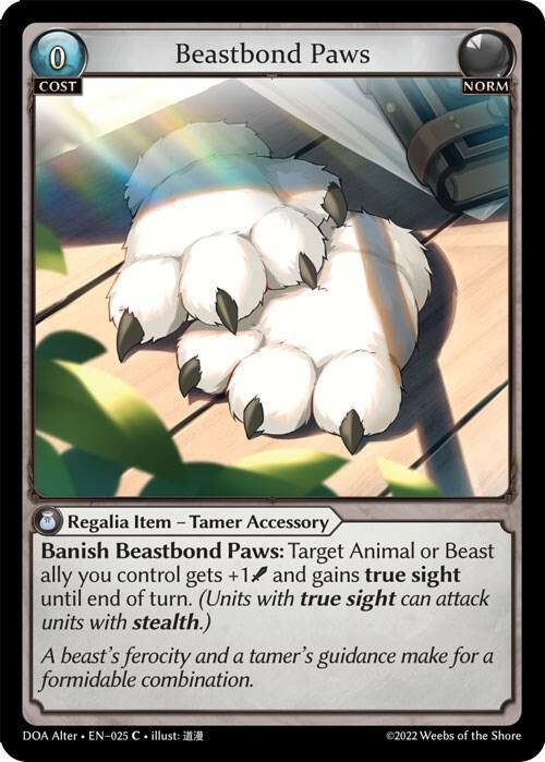Beastbond Paws - Dawn of Ashes Alter Edition (DOA Alter)