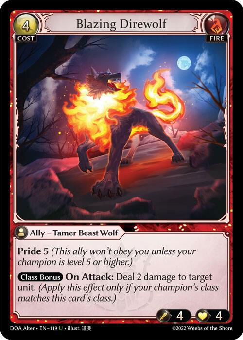 Blazing Direwolf - Dawn of Ashes Alter Edition (DOA Alter)