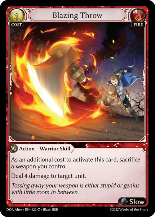 Blazing Throw - Dawn of Ashes Alter Edition (DOA Alter)