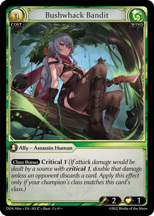 Bushwhack Bandit - Dawn of Ashes Alter Edition (DOA Alter)