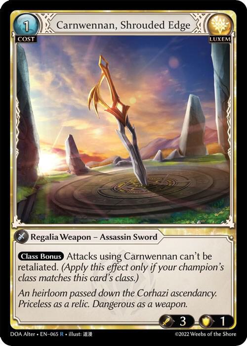 Carnwennan, Shrouded Edge - Dawn of Ashes Alter Edition (DOA Alter)