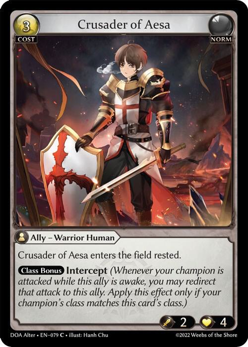 Crusader of Aesa - Dawn of Ashes Alter Edition (DOA Alter)