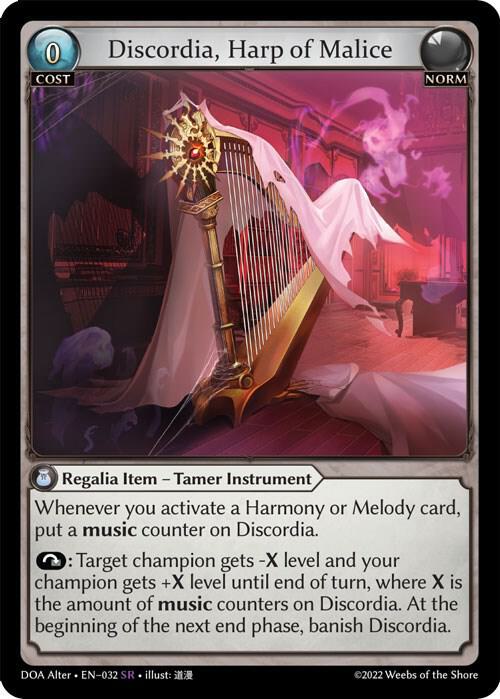 Discordia, Harp of Malice - Dawn of Ashes Alter Edition (DOA Alter)