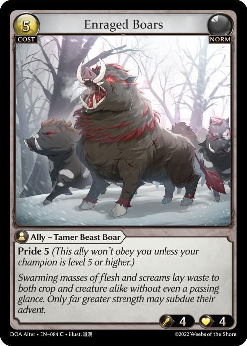 Enraged Boars - Dawn of Ashes Alter Edition (DOA Alter)