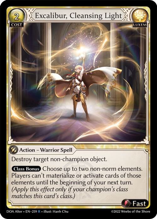 Excalibur, Cleansing Light - Dawn of Ashes Alter Edition (DOA Alter)