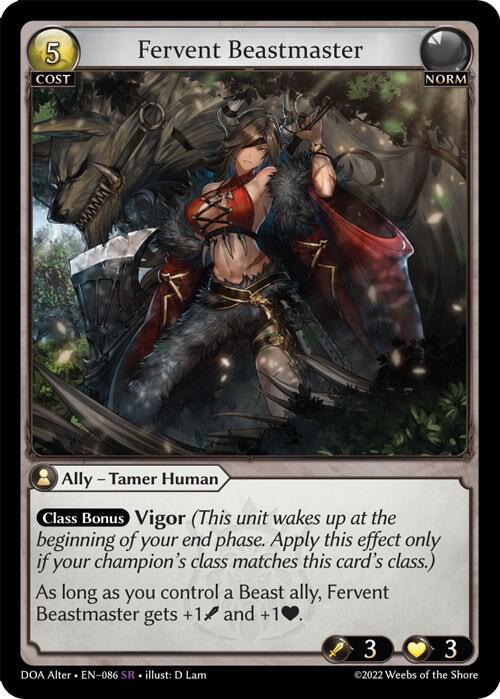 Fervent Beastmaster - Dawn of Ashes Alter Edition (DOA Alter)