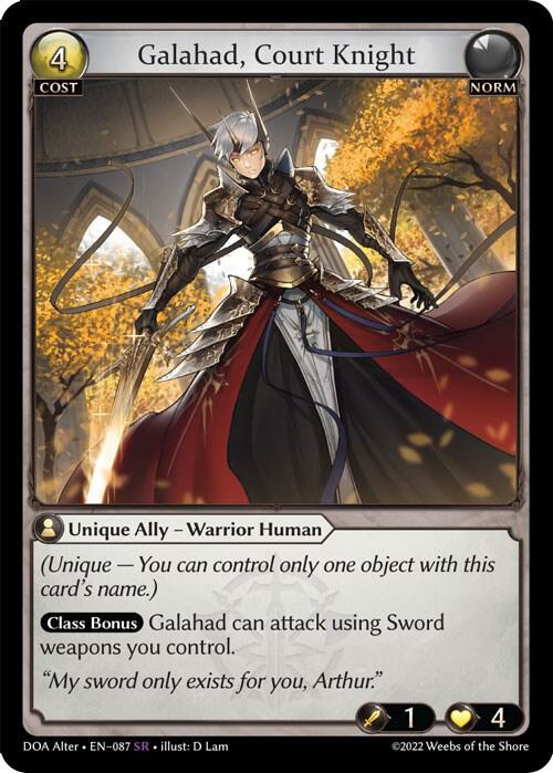 Galahad, Court Knight - Dawn of Ashes Alter Edition (DOA Alter)