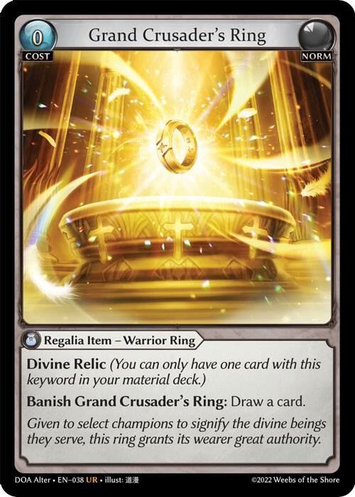 Grand Crusader's Ring - Dawn of Ashes Alter Edition (DOA Alter)