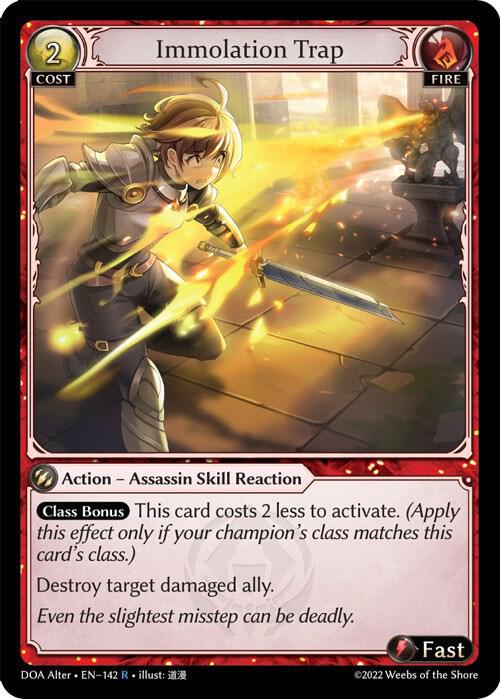 (FOIL) Immolation Trap - Dawn of Ashes Alter Edition (DOA Alter)