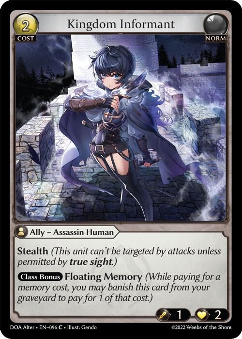 Kingdom Informant - Dawn of Ashes Alter Edition (DOA Alter)