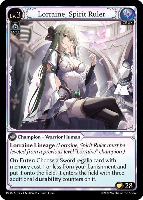 Lorraine, Spirit Ruler - Dawn of Ashes Alter Edition (DOA Alter)