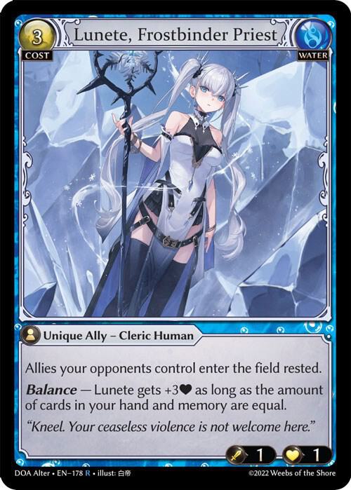 Lunete, Frostbinder Priest - Dawn of Ashes Alter Edition (DOA Alter)
