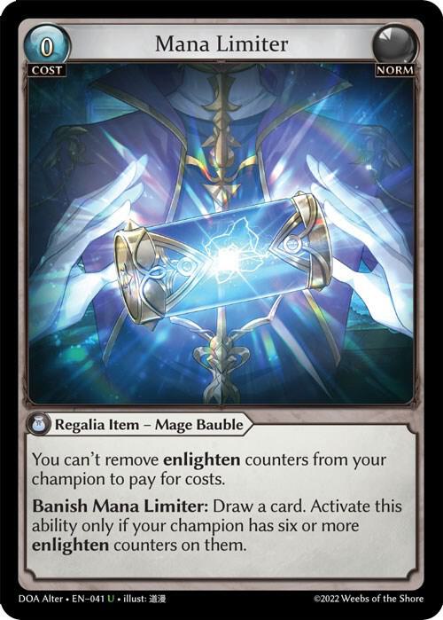 Mana Limiter - Dawn of Ashes Alter Edition (DOA Alter)