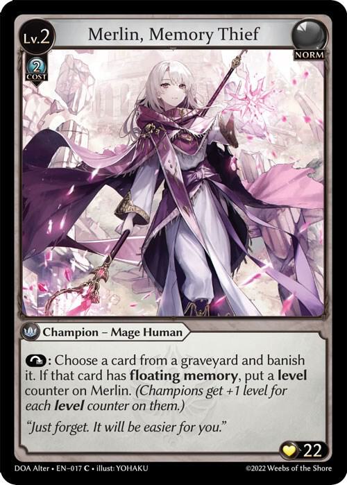 Merlin, Memory Thief - Dawn of Ashes Alter Edition (DOA Alter)