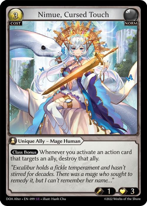 (FOIL) Nimue, Cursed Touch - Dawn of Ashes Alter Edition (DOA Alter)