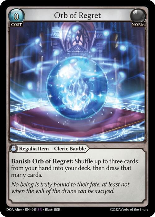Orb of Regret - Dawn of Ashes Alter Edition (DOA Alter)