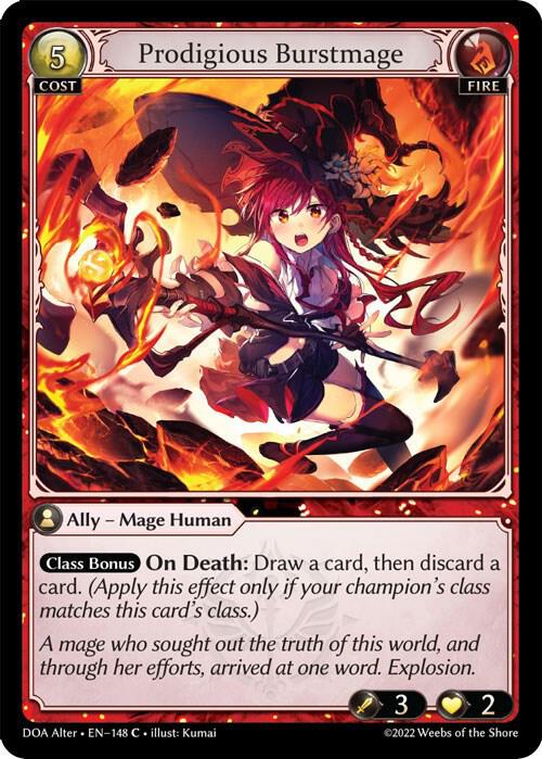 Prodigious Burstmage - Dawn of Ashes Alter Edition (DOA Alter)