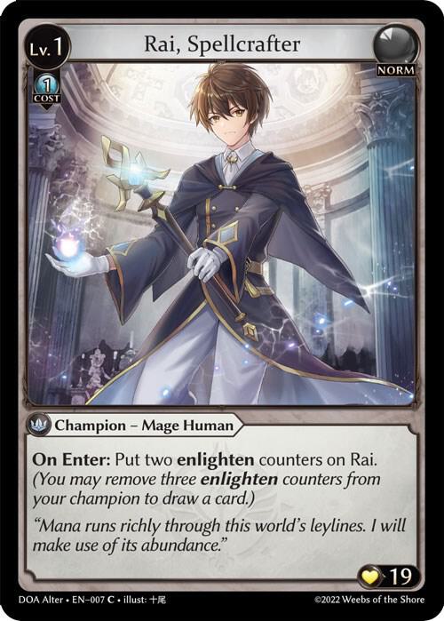 Rai, Spellcrafter - Dawn of Ashes Alter Edition (DOA Alter)