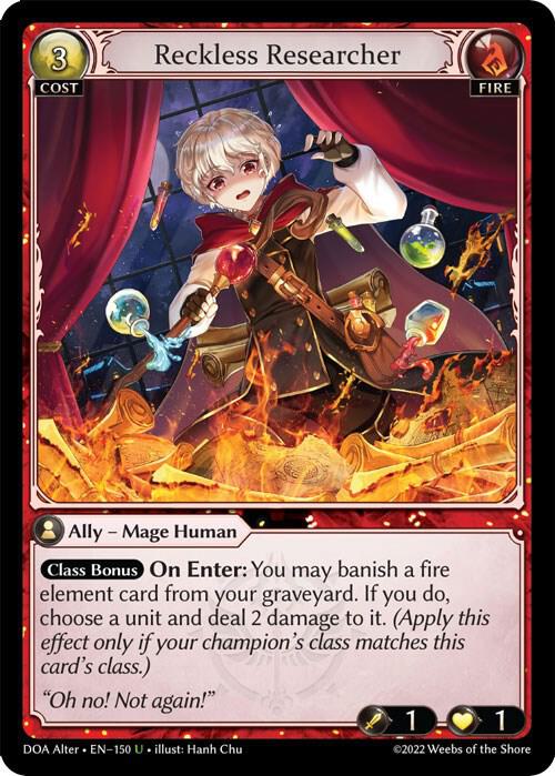 Reckless Researcher - Dawn of Ashes Alter Edition (DOA Alter)