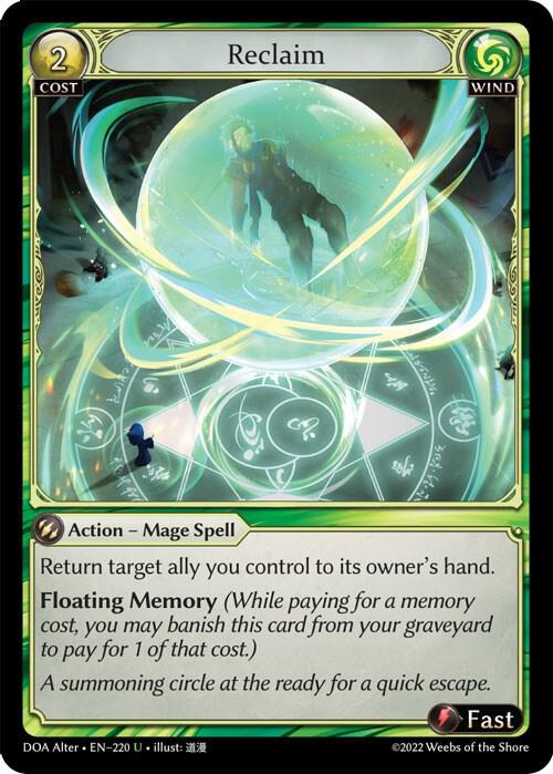 Reclaim - Dawn of Ashes Alter Edition (DOA Alter)