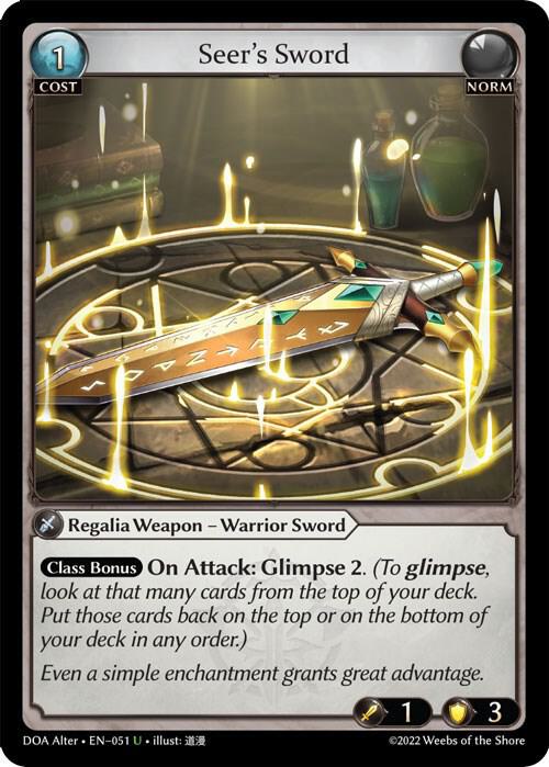 Seer's Sword - Dawn of Ashes Alter Edition (DOA Alter)