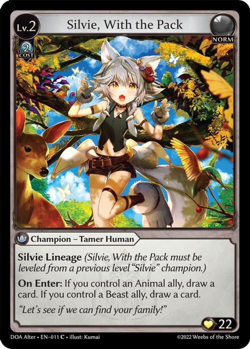 Silvie, With the Pack - Dawn of Ashes Alter Edition (DOA Alter)