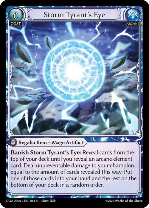 Storm Tyrant's Eye - Dawn of Ashes Alter Edition (DOA Alter)