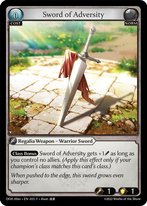 Sword of Adversity - Dawn of Ashes Alter Edition (DOA Alter)