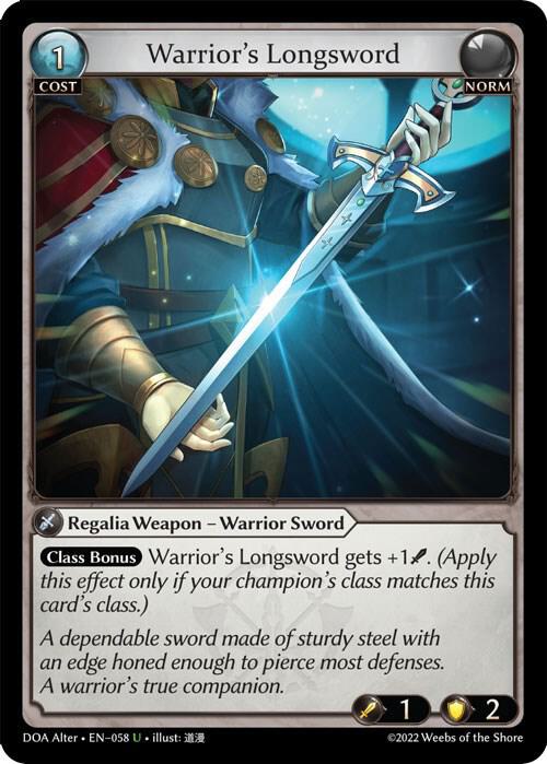 Warrior's Longsword - Dawn of Ashes Alter Edition (DOA Alter)