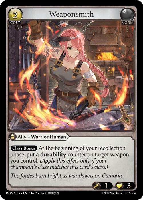Weaponsmith - Dawn of Ashes Alter Edition (DOA Alter)