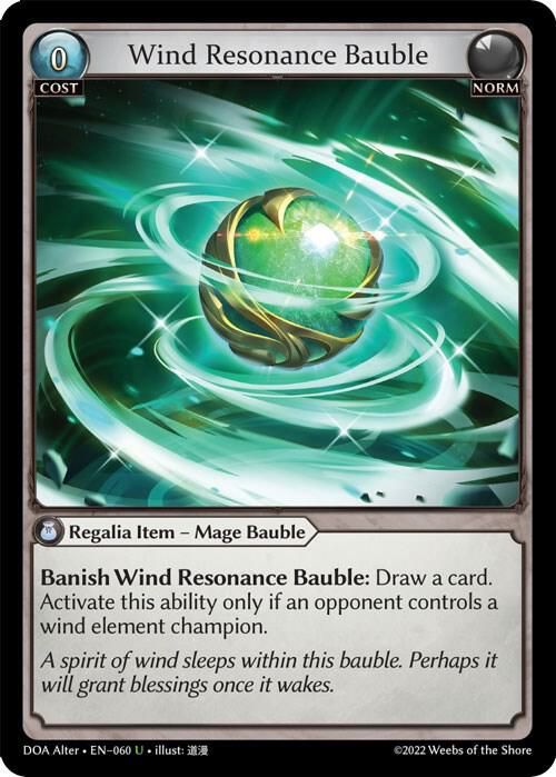 Wind Resonance Bauble - Dawn of Ashes Alter Edition (DOA Alter)