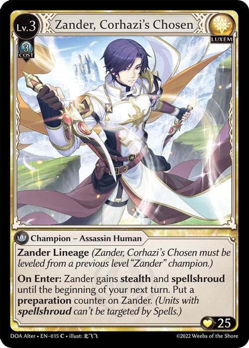 Zander, Corhazi's Chosen - Dawn of Ashes Alter Edition (DOA Alter)