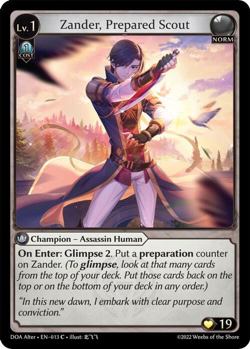 Zander, Prepared Scout - Dawn of Ashes Alter Edition (DOA Alter)