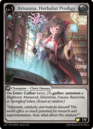 Arisanna, Herbalist Prodigy