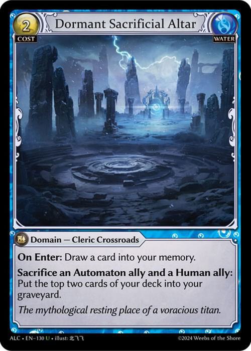 Dormant Sacrificial Altar - Alchemical Revolution (ALC)